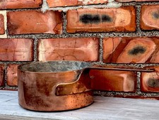 ANTIQUE COPPER PAN LARGE  FULLY STAMPED RUSSIAN COPPER PAN 1889