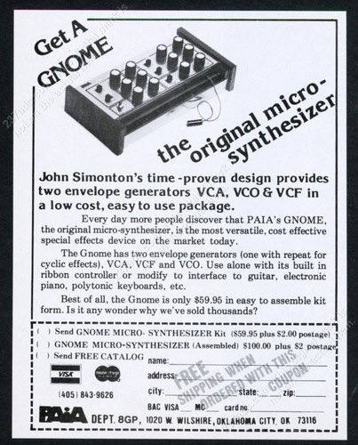 1979 paia gnome synthesizer - 1979,