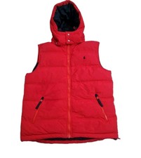 Musto Ocean Outfitter Gilet Duck Down Mens Hooded Padded Red Bodywarmer  L