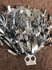 NEW Silver Shiny Pom Pom. American High School. Cheer Leader. Hen Party etc