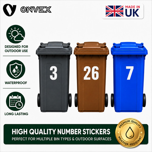 Large waterproof wheelie bin - large,