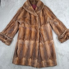 Fur Coat Womens 14 Gold Coney
