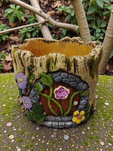 Fairy tree trunk planter - tree,