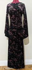 Zara black draped velvet dress - velvet,