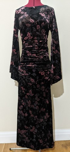 Zara black draped velvet - velvet, dress