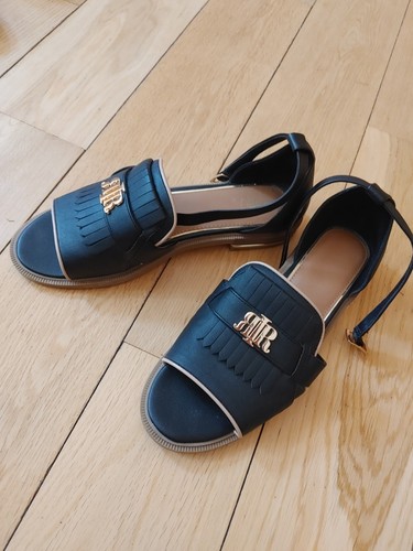 River island black peep toe - river,