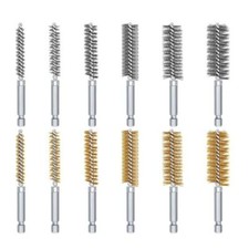 6X Bore Brush Set Wire Brush Steel Cleaning Brush for Power Drill Impact Driver