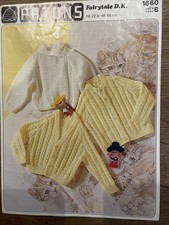 Patons Fairytale DK Baby Cardigan Jumper Knitting Pattern 18-22inch