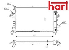 COOLANT RADIATOR 637 148 HART
