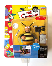 🟠The Simpsons Bumblebee Man 2001 Interactive Figure WOS World Of Springfield