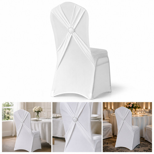 White spandex chair - spandex, covers