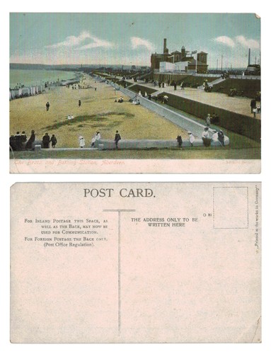 Vintage postcard the beach - -,