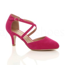 WOMENS LADIES MID HIGH HEEL