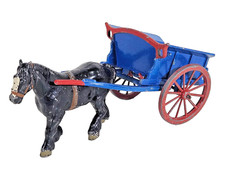 Britains Farm Series Lead Horse-drawn Tumbrel Blue Colour Cart Vintage Unboxed.
