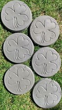 6 x Charcoal Round Concrete
