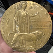 Ww1 death penny plaque - ww1,