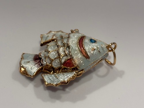 Chinese cloisonne koi fish - cloisonne,