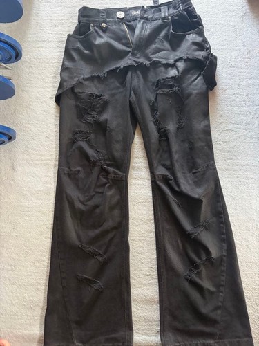Used skoot coated denim - denim, skirt