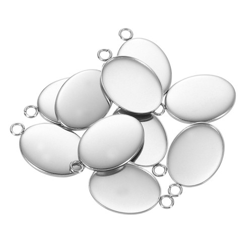 Oval pendant blank - blank, 20pcs