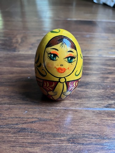 Hand painted wooden easter egg - hand,
