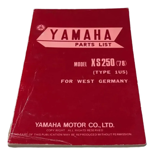 Yamaha xs250 type - xs250, parts
