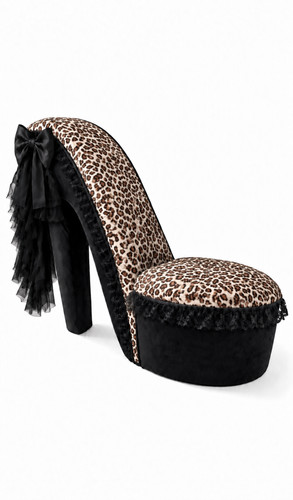 Y2k snow leopard velvet - velvet, chair