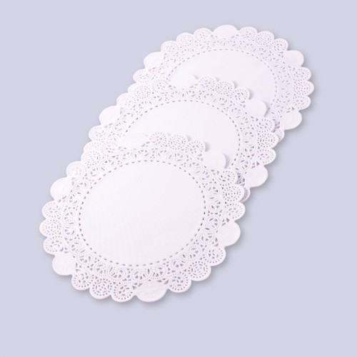 250 white paper doilies - 4.5",
