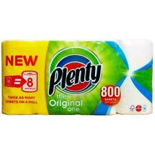 8 x Plenty Kitchen Roll | The Original One | 100 2 ply Sheets Paper Towels