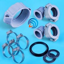 Lay-Z-Spa AirJet Coupling Nuts & Nipples - New Rubber Washer & 5 Jubilee clips