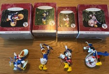 Disney Mickey Mouse Marching Band 4 Ornaments Minnie Goofy Donald Hallmark