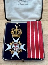Rare Silver & Enamel Masonic Knights Templar Commercial Preceptory Collar Jewel.
