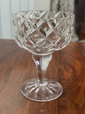 5” Stemmed Heavy Gut Glass Decorative Bon Bon Dish