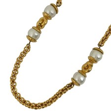 CHANEL Logo Faux Pearl