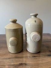 Pearsons of Chesterfield Antique Stoneware Hot Water Bottle Foot Warmer Set Of 2