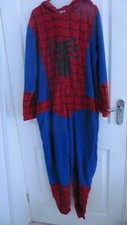 Men's Hooded SPIDERMAN All in one sleepsuit,  0nesie,  Pyjamas, - Size Small