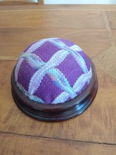 Joyce Petschek Bargello Pin Cushion To Display Jewellery, Hat Pins, Tie Pins Etc