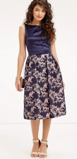 Oasis Navy Pink Floral Dress