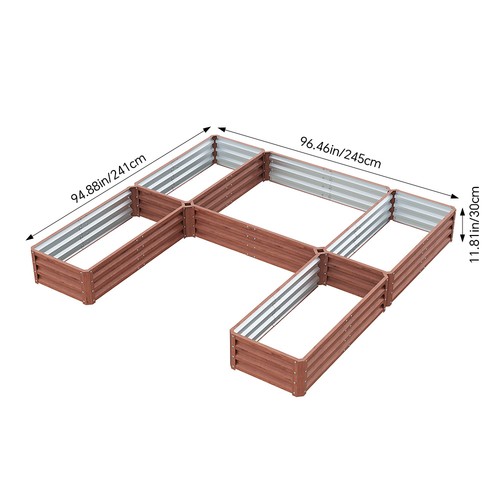 Grid metal garden - grid, raised