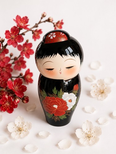 Modern lacquer kokeshi japan - lacquer,