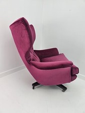 *Restored* Gplan 6250 blofeld Wingback Accent Statement Retro Chair Pink Velvet 