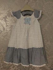 Beautiful Strawberry Faire Girls Blue Short Sleeve Dress Size 2-3 Years #Q