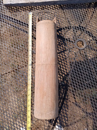 Antique bamboo wood well - wood,