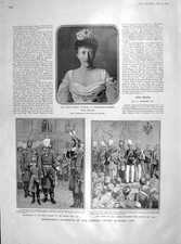 Original Old Antique Print