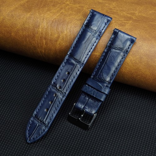 20mm navy blue crocodile - 20mm,