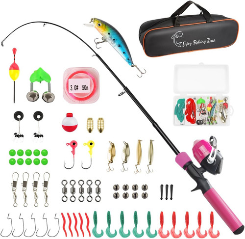 Kids fishing pole kit - pole, kit,