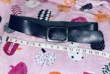 Vintage women's G-Star Raw genuine leather black belt chunky metal buckle