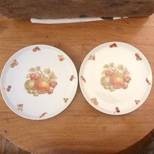 French 2 x Dinner Plates Fruit
