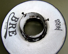 Vintage Old BRE PARIS Enamel Gas Lamp Gallery Shade Pendant Light to Convert