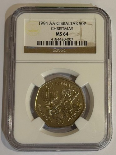 1994 50p gibraltar - 1994, ms64