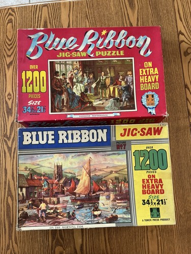 Bundle blue ribbon jigsaws - blue,